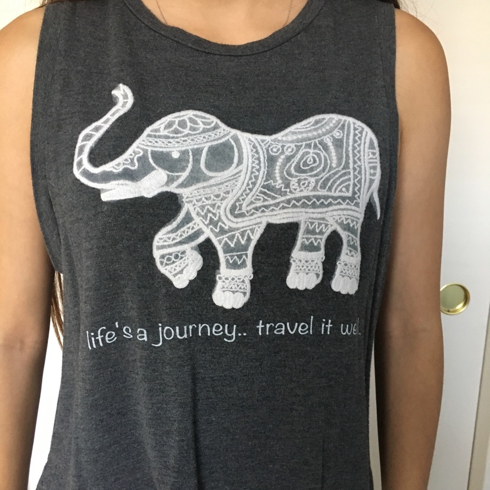 Grey and white muscle shirt